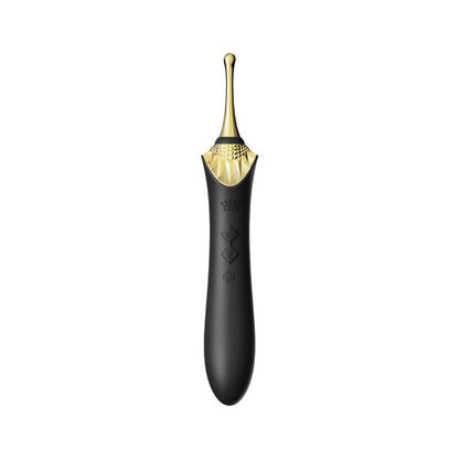 Vibrador ZALO Bess 2 Clitoral Massager preto com acessório e função de aquecimento, mostrando design ergonómico.