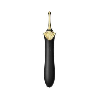 Vibrador ZALO Bess 2 Clitoral Massager preto com acessório e função de aquecimento, mostrando design ergonómico.