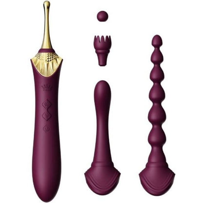 Close-up of the ZALO Massajador Clitoriano Bess 2 com Aquecimento e Acessório Anal, showing its design and features.