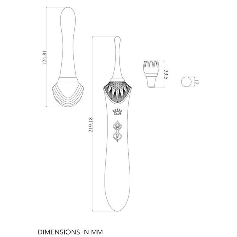 Close-up of the ZALO Massajador Clitoriano Bess 2 com Aquecimento e Acessório Anal, showing its design and features.