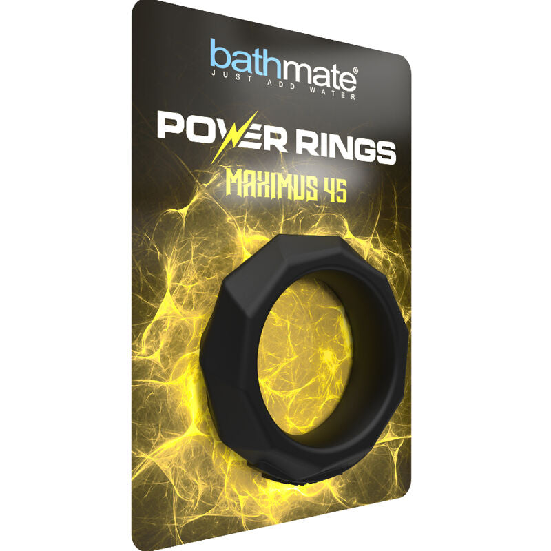 Close-up do BATHMATE Anel Peniano Power Ring MXIMO 45 Silicone, mostrando sua textura macia e flexível.