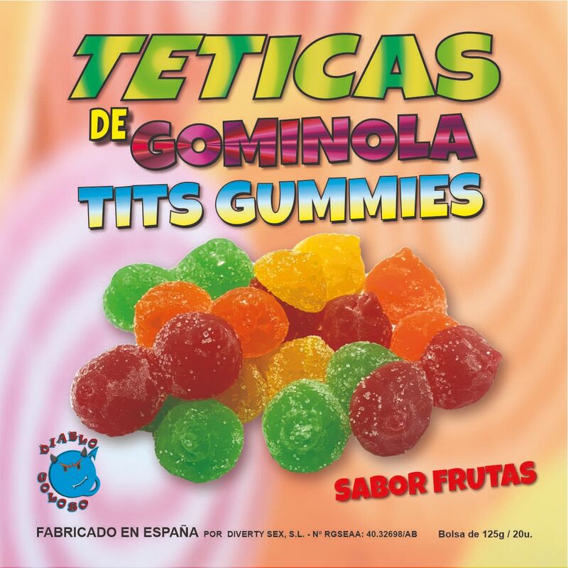 Doces Comestíveis de Açúcar em Formato de Peitos Sortidos