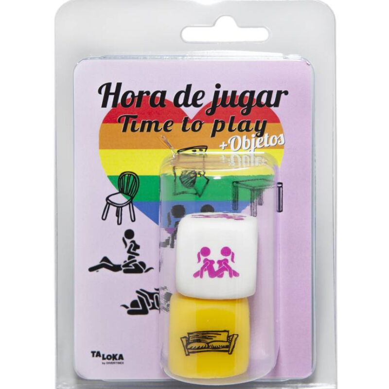 Detalhe dos dados eróticos TALOKA, mostrando as posturas do Kamasutra e os locais de jogo.