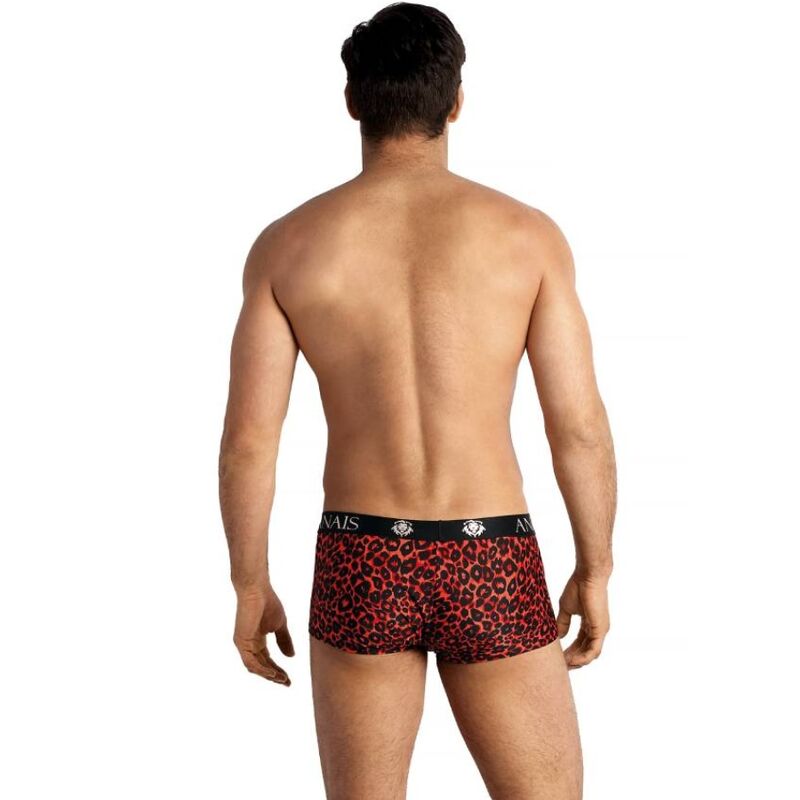 Boxer Masculina Tribal S Anais, mostrando detalhes da estampa e do tecido.