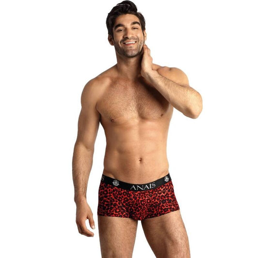 Boxer Masculina Tribal S Anais, mostrando detalhes da estampa e do tecido.