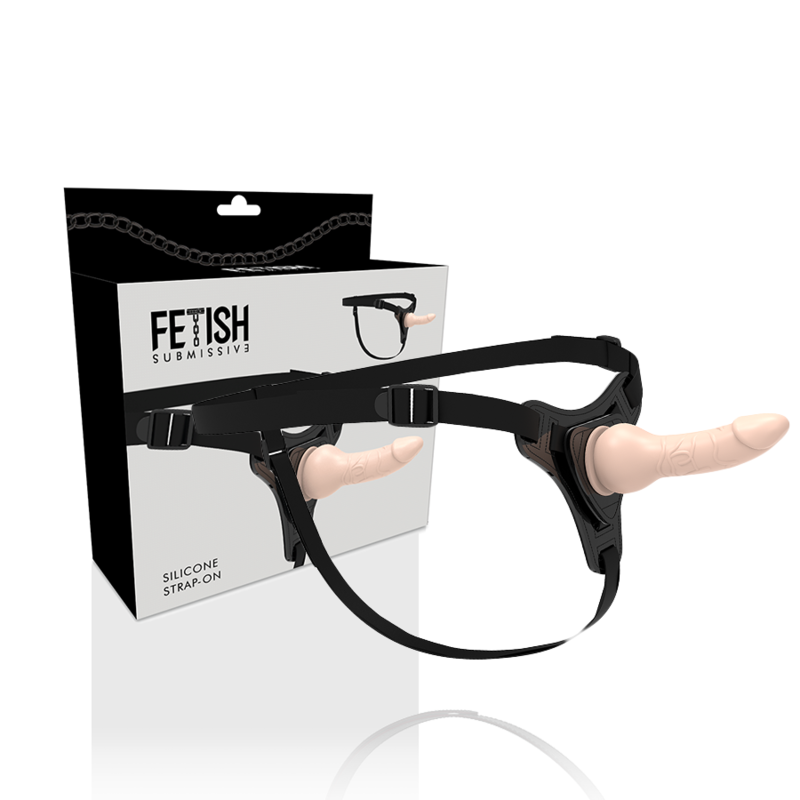 Arnês Fetish Submissivo de silicone realista 16cm para BDSM e prazer