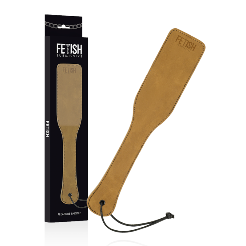 Close-up of the FETISH SUBMISSIVE Vegan Leather BDSM Whip, showing its durable material and design.