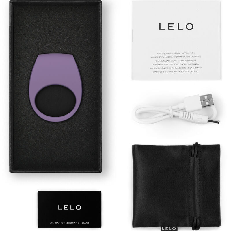 Close-up do LELO Anel Vibrador TOR 3, mostrando seu design ergonómico e textura de silicone macio.