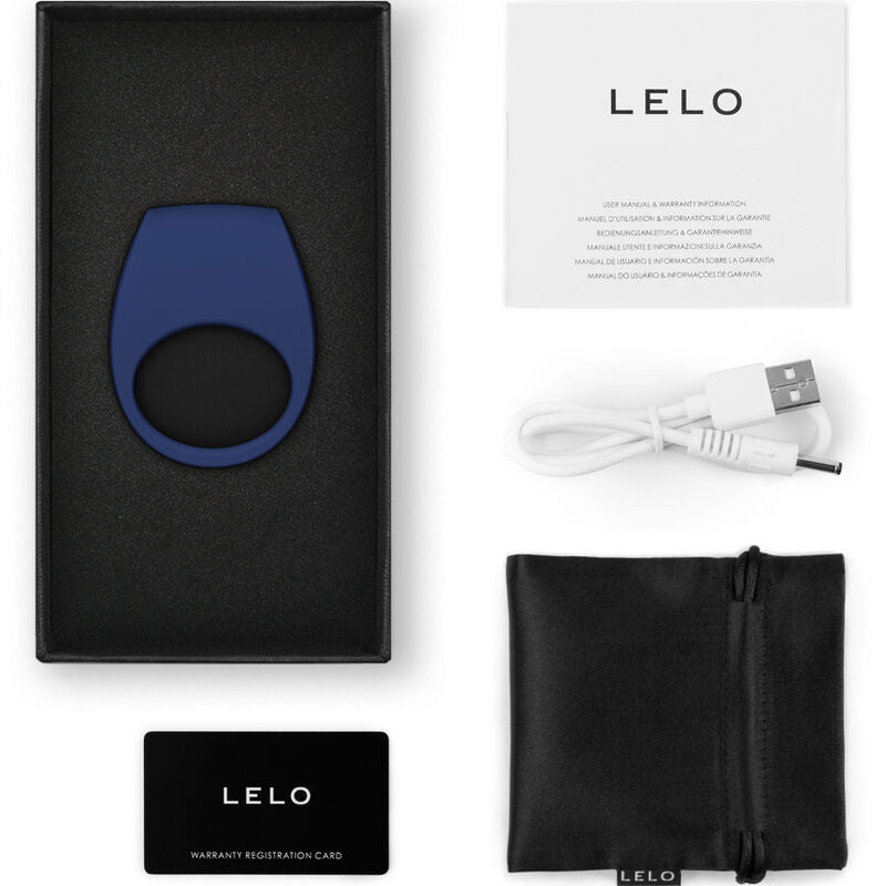 Close-up do LELO Anel Vibrador TOR 3, mostrando seu design ergonómico e textura de silicone macio.