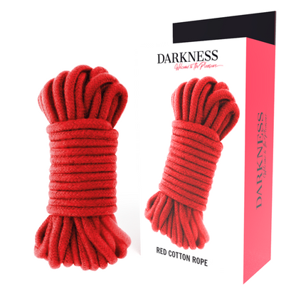 Corda Japonesa Darkness de 10 metros vermelha para bondage e shibari.