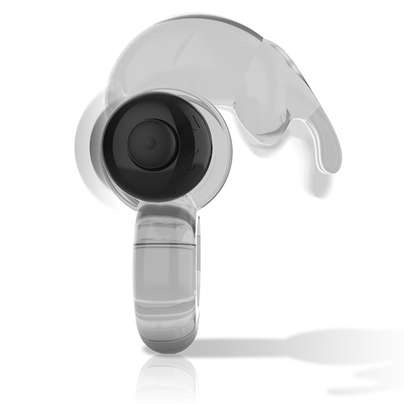 Anel Vibrador Coelho Transparente Intense, mostrando o design flexível, vibrador e o estimulador de coelho.