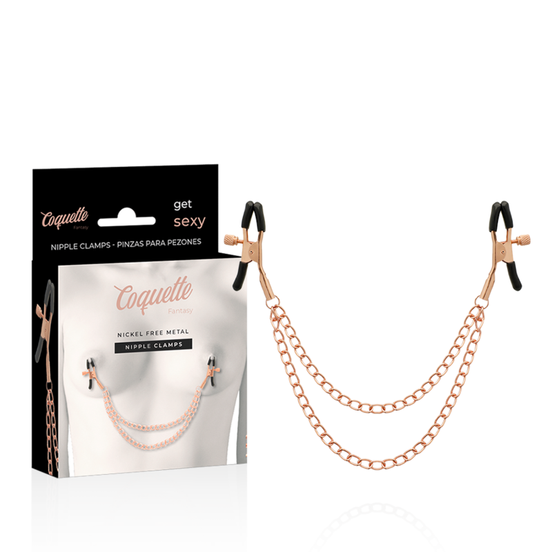COQUETTE CHIC DESIRE Pinças de Mamilos de Metal com Corrente