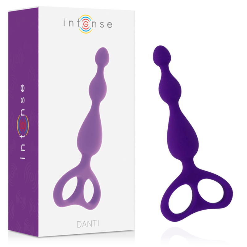 INTENSE Danti Estimulador Anal Lilás de silicone macio, mostrando detalhes do design e textura.