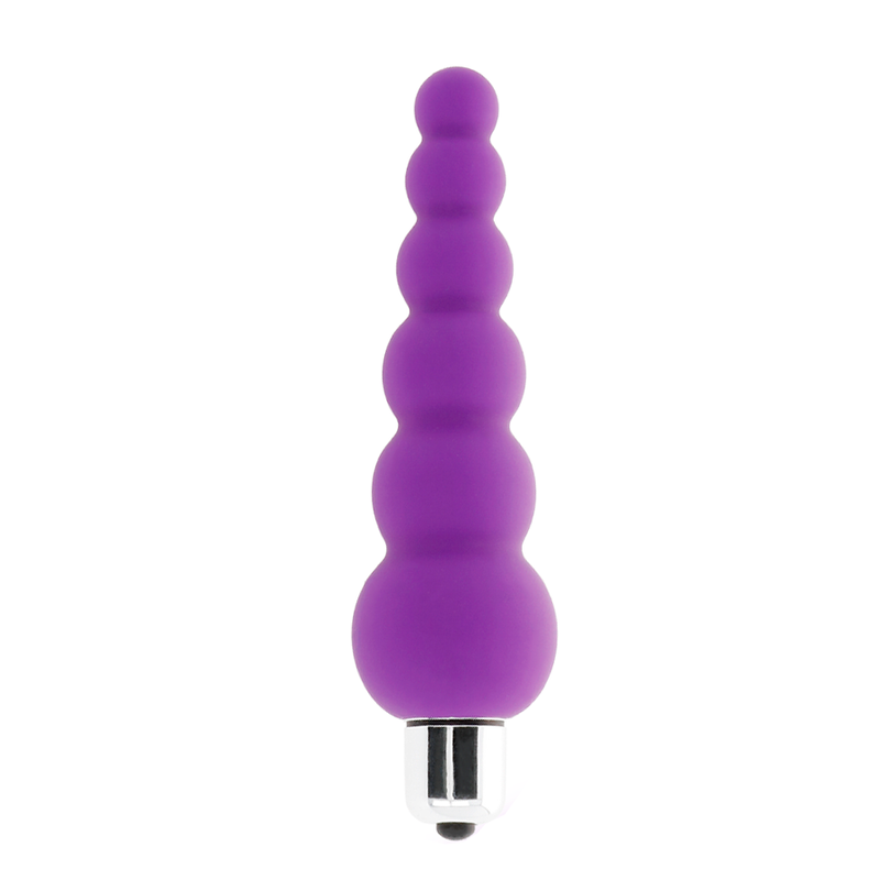 Close-up of the Intense Vibrador Snoopy 7 Velocidades Silicone Lila, showing its texture and features.