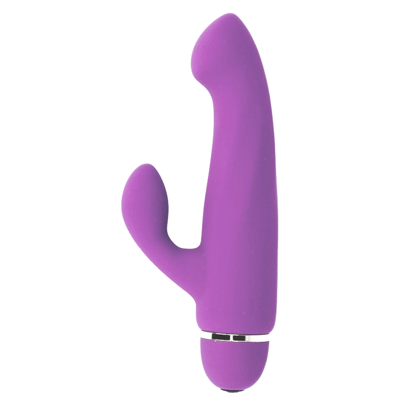 Close-up do Intense Vibrador Boral Lilás, destacando o design ergonómico de silicone e a ponta curvada para estimulação.
