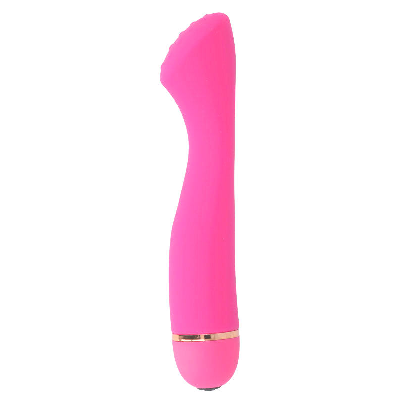 Close-up do Vibrador Lilo Intense Ponto G 20 Velocidades Silicone Rosa, destacando seu design ergonômico.