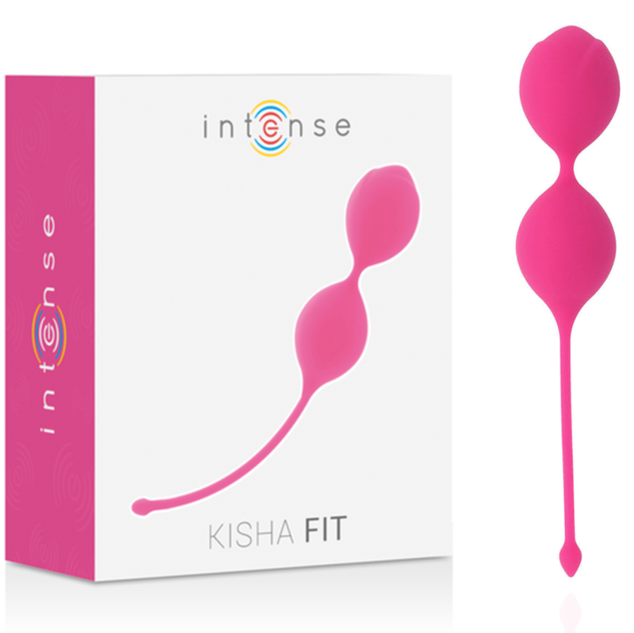 Bolas de Kegel Intense Kisha Fit de silicone na cor fúcsia para fortalecimento do assoalho pélvico.