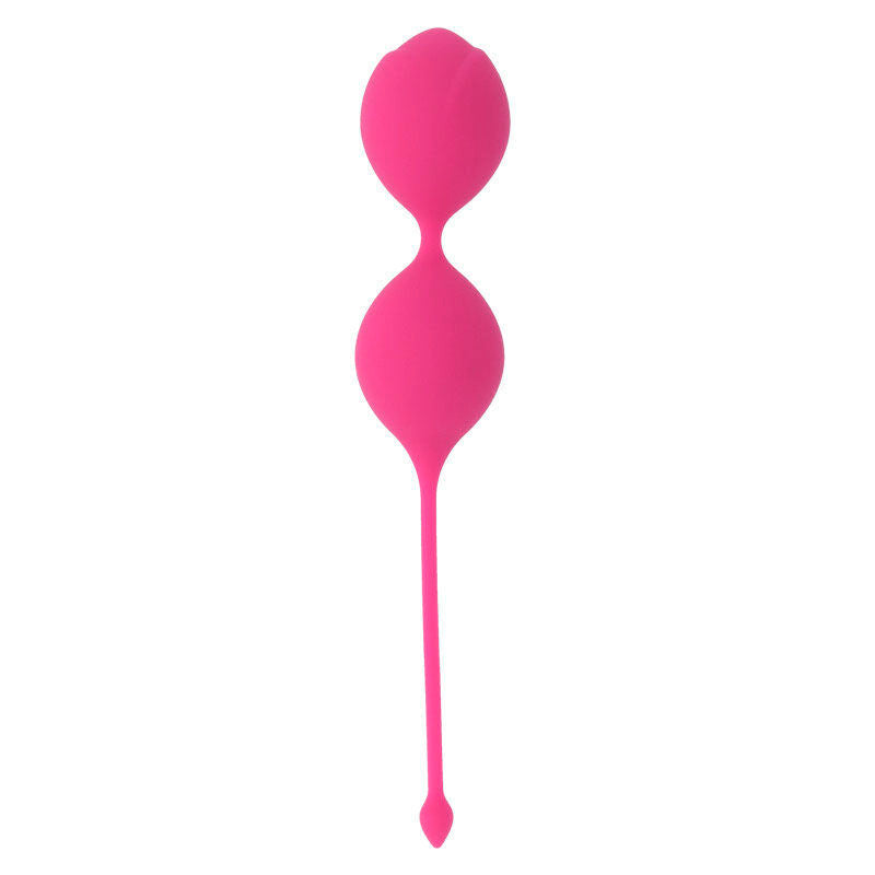 Bolas de Kegel Intense Kisha Fit de silicone na cor fúcsia para fortalecimento do assoalho pélvico.