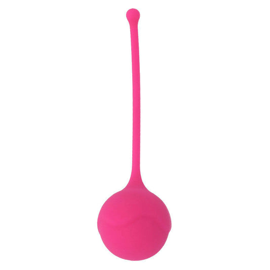 Close-up of the Intense Kisha Fit One Silicone Kegel Balls in fuchsia, designed for pelvic floor strengthening.