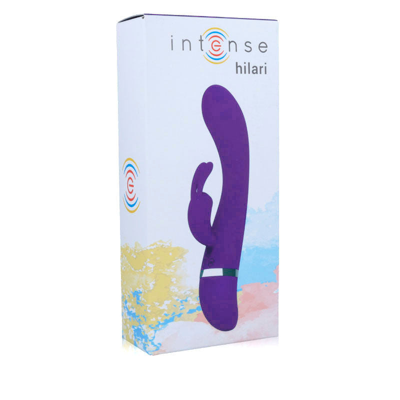Vibrador coelho INTENSE Hilari Lilac Silicone Luxe com estimulador clitoriano e 30 modos de vibração.