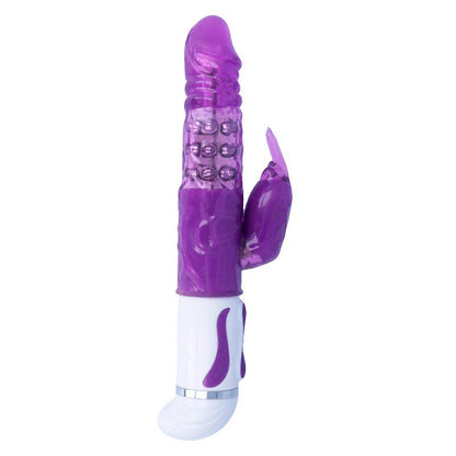 Close-up do vibrador rotador INTENSE Guppy Lilac, destacando seu design ergonômico e estimulador clitoriano.