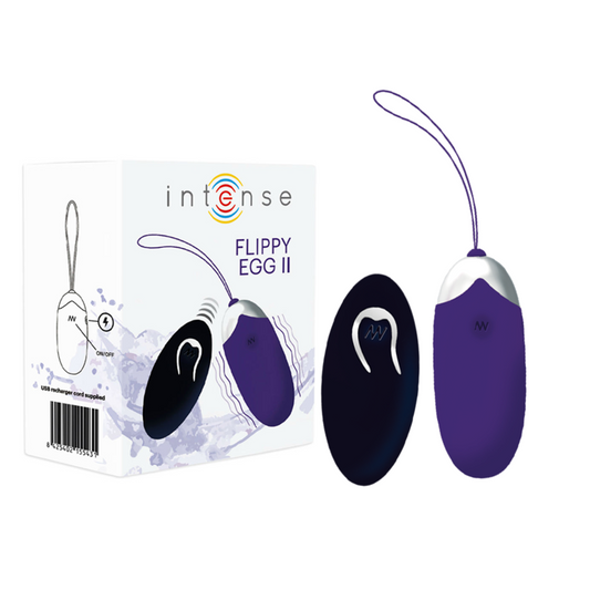 INTENSE Ovo Vibratório Flippy II com Controle Remoto Roxo para prazer discreto