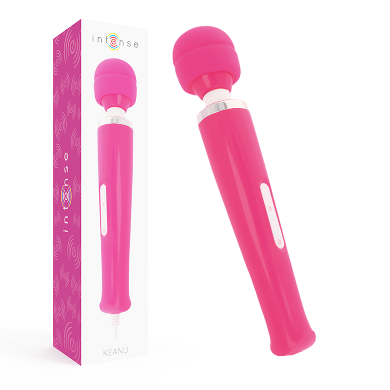 INTENSE Massageador Wand Keanu Rosa com cabeça flexível e design ergonómico