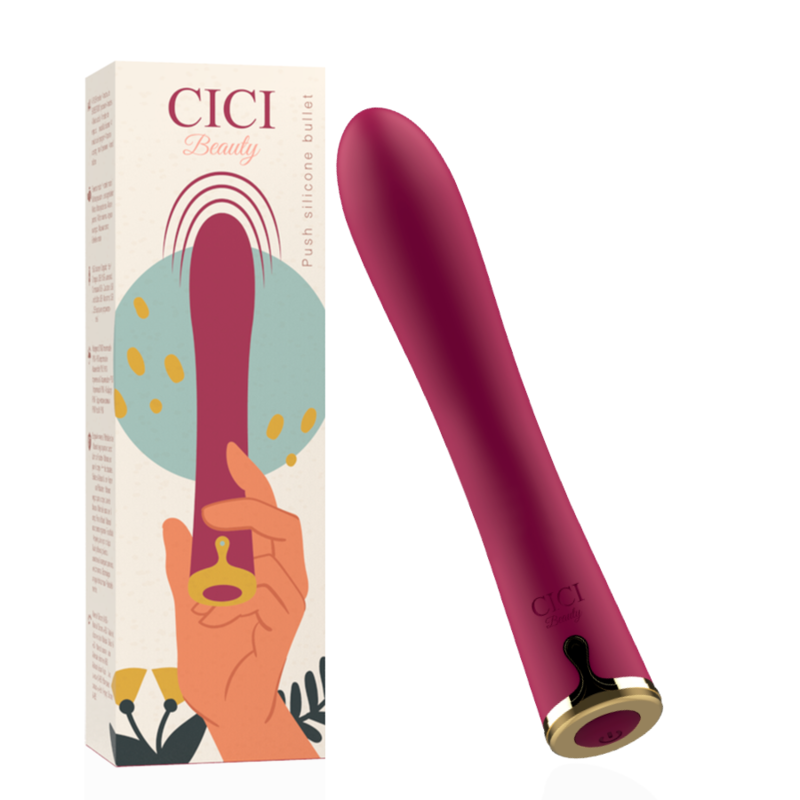 CICI BEAUTY Vibrador Bala Premium Silicone Recarregável Ultra Potente, destacando seu design elegante e compacto