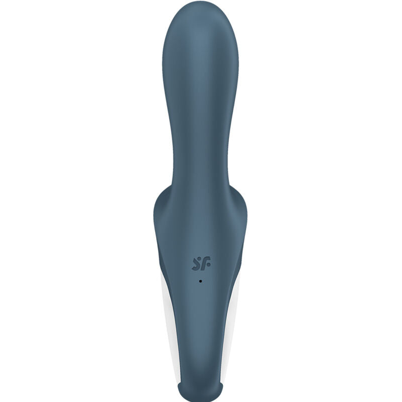 Close-up of the Satisfyer Booty Air Pump 2, an inflatable anal vibrator, showing its design and features.