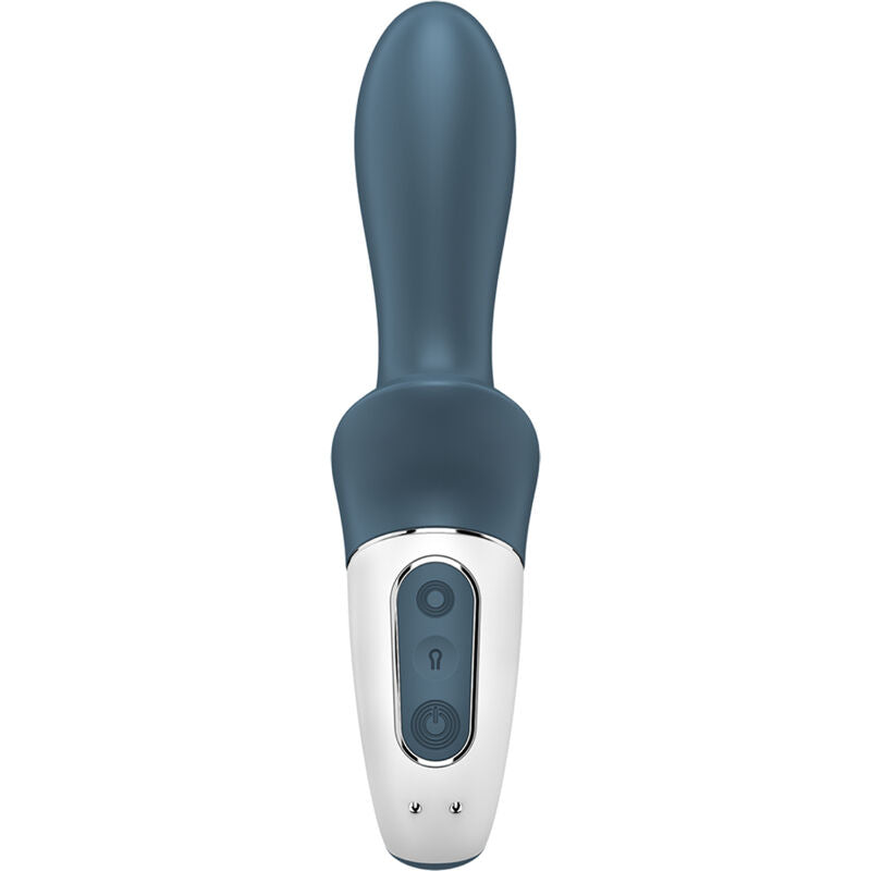 Close-up of the Satisfyer Booty Air Pump 2, an inflatable anal vibrator, showing its design and features.