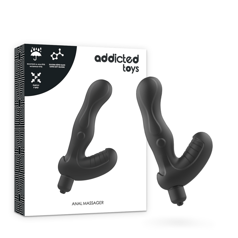 Close-up do estimulador anal de próstata ADDICTED TOYS P-Spot Vibe de silicone.