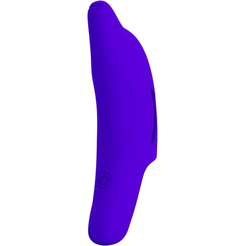 Vibrador de dedo PRETTY LOVE Delphini azul escuro de silicone