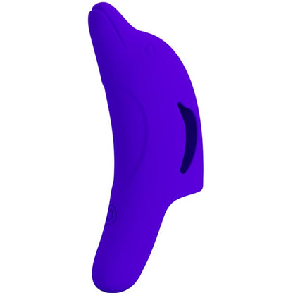 Vibrador de dedo PRETTY LOVE Delphini azul escuro de silicone