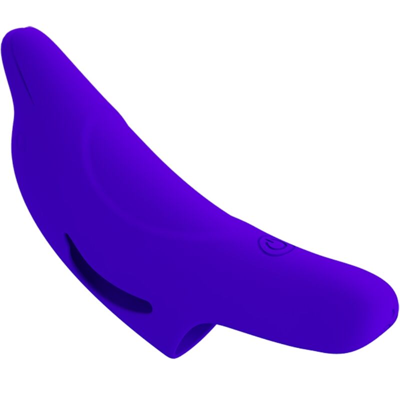 Vibrador de dedo PRETTY LOVE Delphini azul escuro de silicone