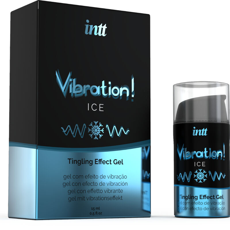 INTT Gel Vibrante Estimulante Íntimo Efeito Gelo Menta 15ML para sensações intensas.
