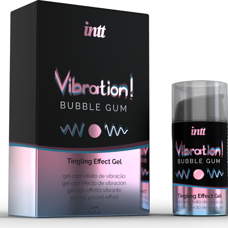 INTT Estimulante Íntimo Líquido Goma Vibrante 15ML para sensações intensas e sabor doce.