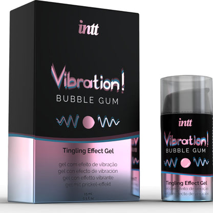 INTT Estimulante Íntimo Líquido Goma Vibrante 15ML para sensações intensas e sabor doce.