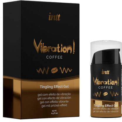 INTT Gel Vibrante Líquido Estimulante Íntimo Sabor Café 15ML para sensações intensas e beijáveis