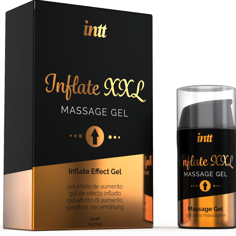 INTT Gel Potenciador Inflate XXL 15ml, ideal para ereção e volume