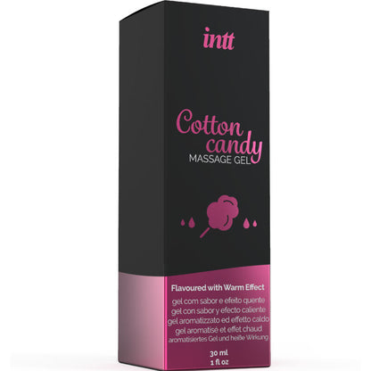 INTT Gel de Massagem & Sexo Oral Sabor Algodão Doce Aquecedor 30ml para prazer sensual