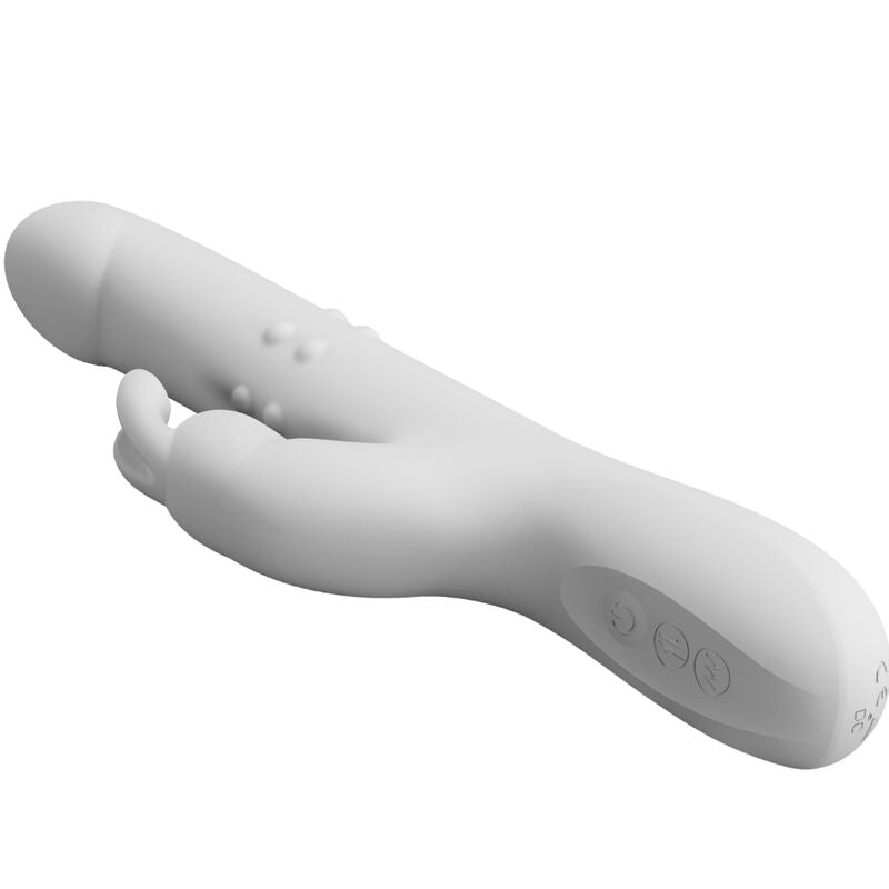 Close-up of the PRETTY LOVE Vibrador Reese showing its dual stimulation design and smooth silicone texture.