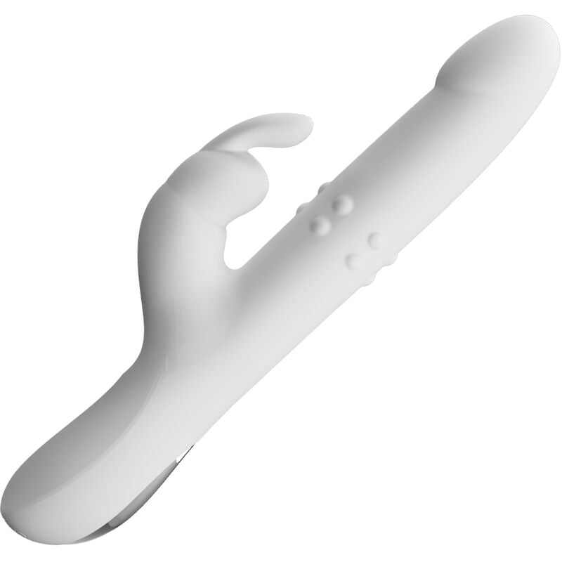 Close-up of the PRETTY LOVE Vibrador Reese showing its dual stimulation design and smooth silicone texture.