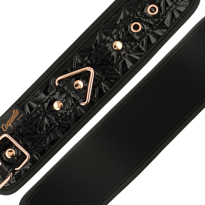 COQUETTE CHIC DESIRE Algemas de Couro Vegano com Forro de Neoprene