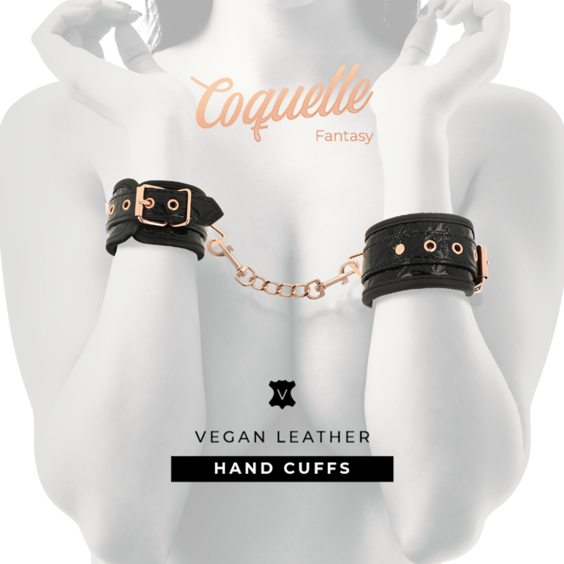 COQUETTE CHIC DESIRE Algemas de Couro Vegano com Forro de Neoprene