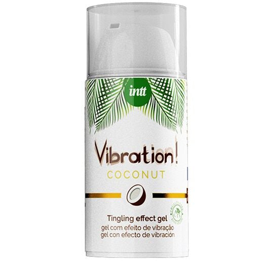 INTT Vibration Gel Coconut Vibrador Líquido Vegano 15ml, ideal para sensações vibrantes e prazer intenso
