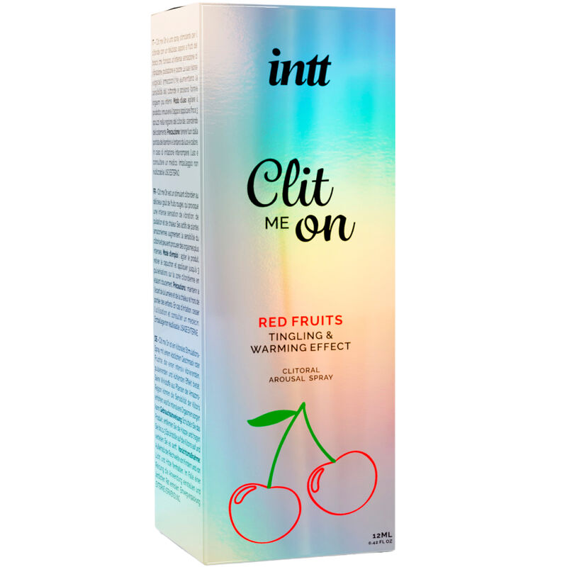 Frasco de INTT RELEASES Clit Me On Spray Estimulante Clitoriano de Frutas Vermelhas 12ml.