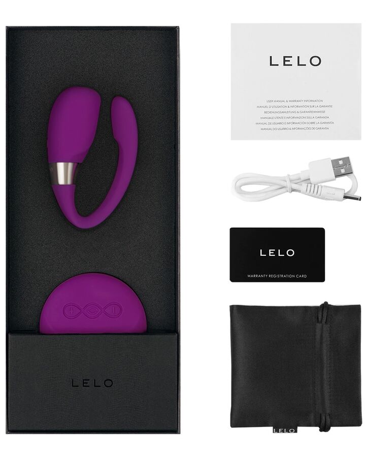Detalhe do LELO Tiani 3 Vibrador para Casais com Controle SenseMotion na cor Rosa Profunda, mostrando seu design ergonômico em silicone.