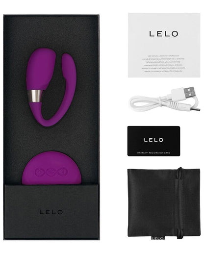 Detalhe do LELO Tiani 3 Vibrador para Casais com Controle SenseMotion na cor Rosa Profunda, mostrando seu design ergonômico em silicone.