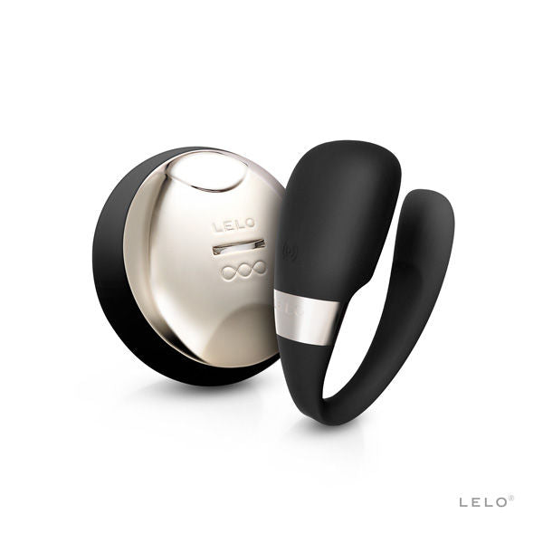 LELO TIANI 3 Massageador para Casais com Controle Remoto SenseMotion, design elegante em silicone preto.
