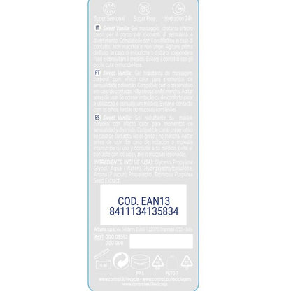 CONTROL Gel 2 em 1 Massagem e Prazer Madagascar Doce 200ml para momentos de sensualidade e diversão.